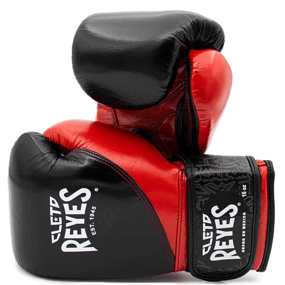 Cleto Reyes Boxing Gloves Black/Red Leather