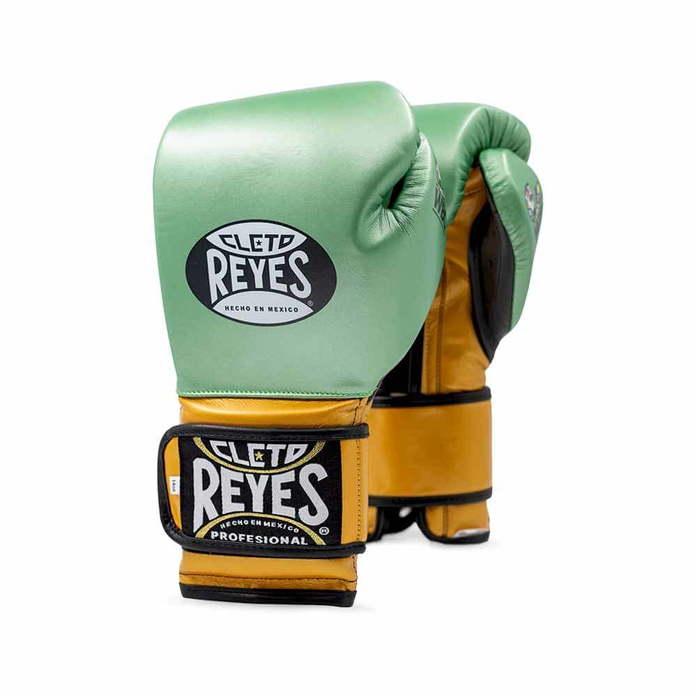 Cleto Reyes Boxing Gloves Green/Gold Customizable