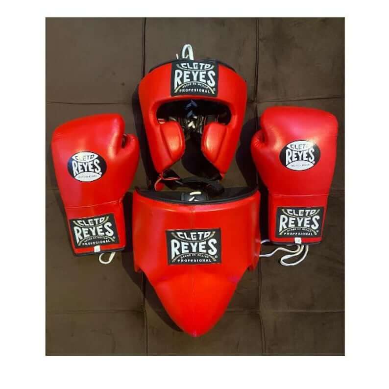 Cleto Reyes Boxing Set Red/Black Lace-Up Gloves