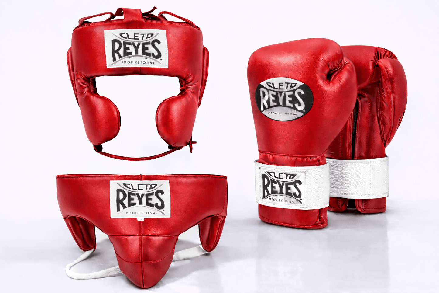 Cleto Reyes Boxing Set Red/White Premium Leather