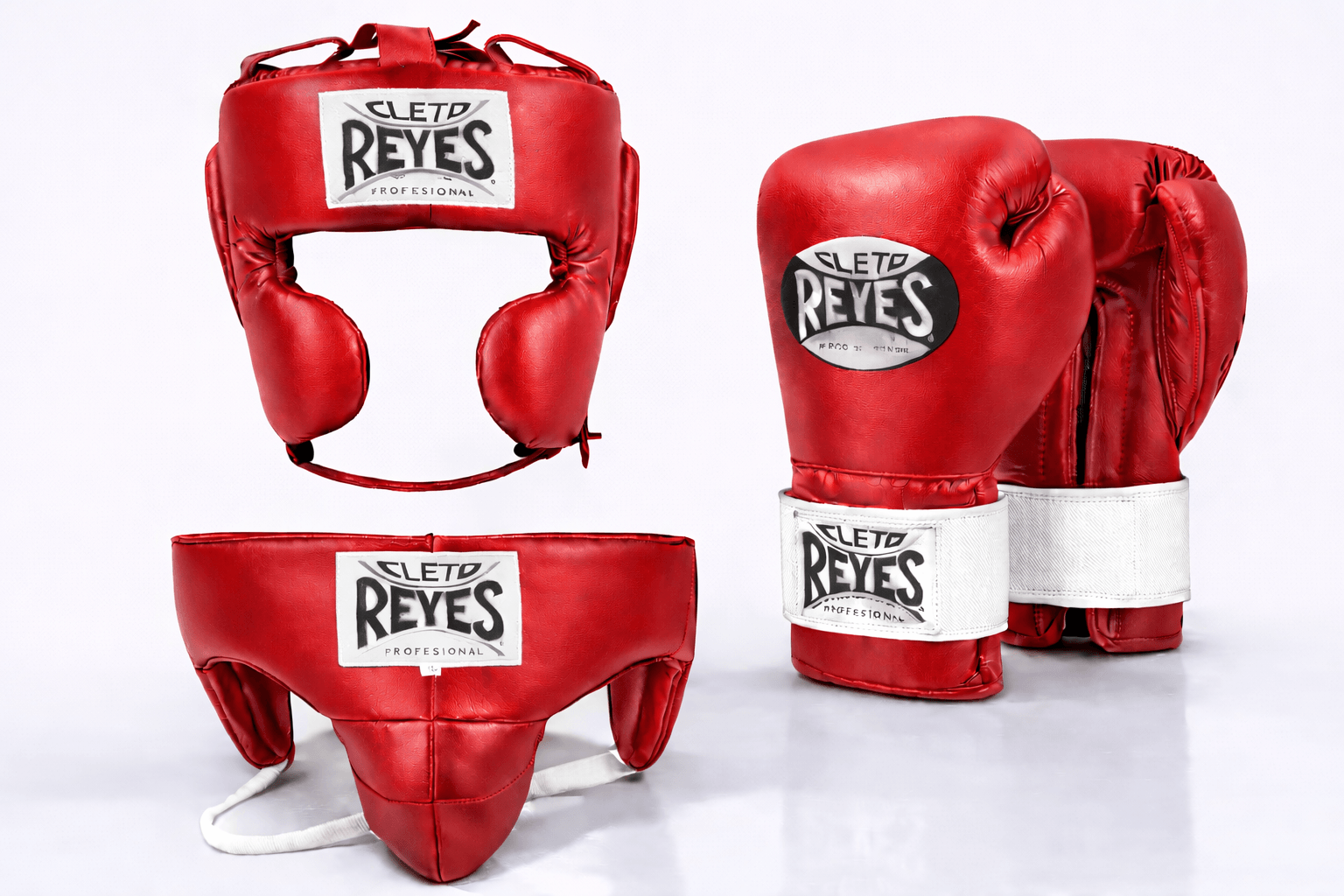 Cleto Reyes Boxing Set Red/White Premium Leather