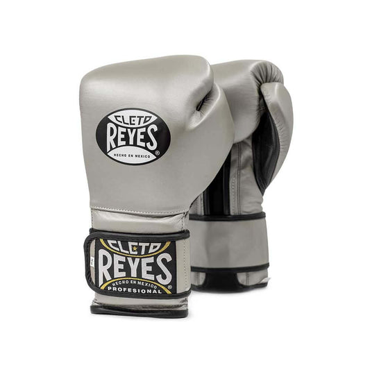 Cleto Reyes Boxing Gloves Silver/Black Velcro