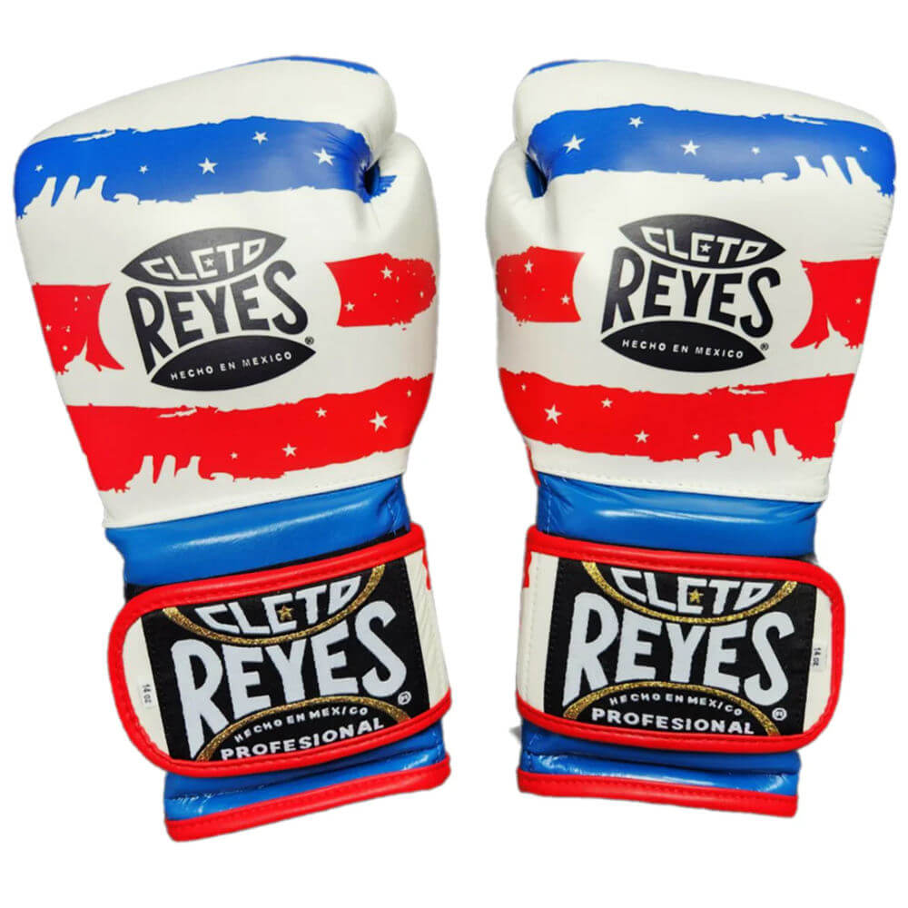 Cleto Reyes Boxing Gloves White/Blue/Red Fight Gear