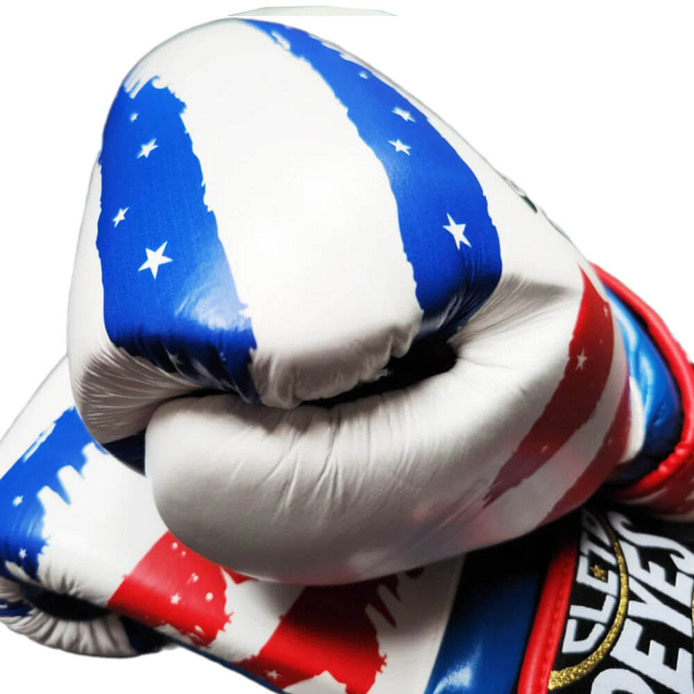 Cleto Reyes Boxing Gloves White/Blue/Red Fight Gear