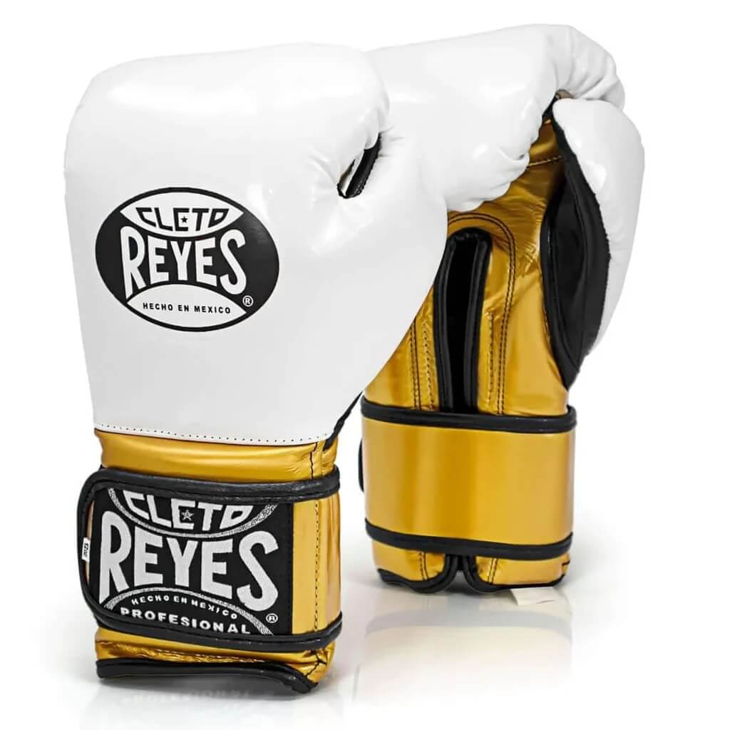 Cleto Reyes Boxing Gloves White/Gold/Black Customizable
