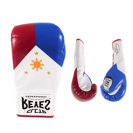 Cleto Reyes Boxing Gloves White/Blue/Red Lace-Up
