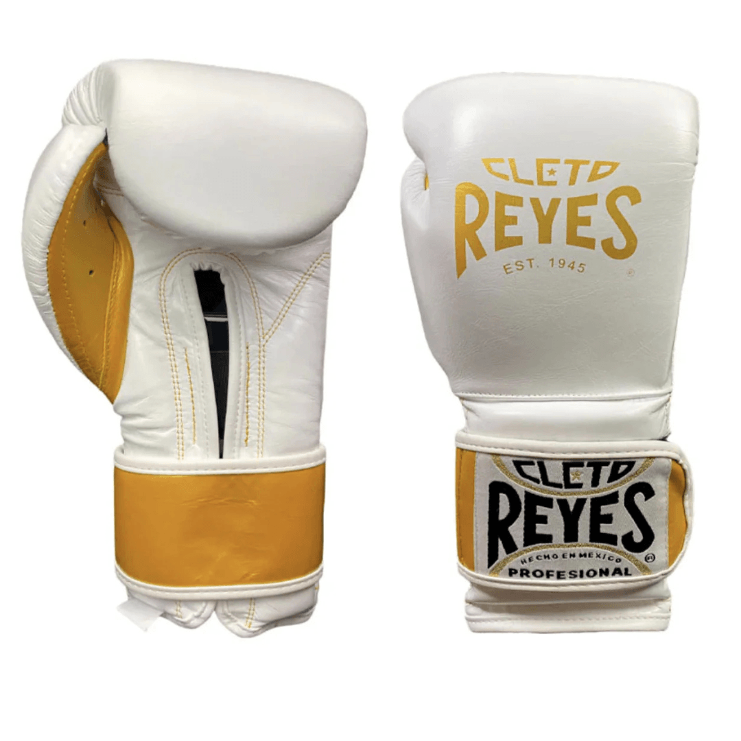 Cleto Reyes Boxing Gloves White/Yellow Heavy Bag
