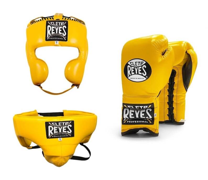 Cleto Reyes Boxing Set Yellow/Black Premium Leather