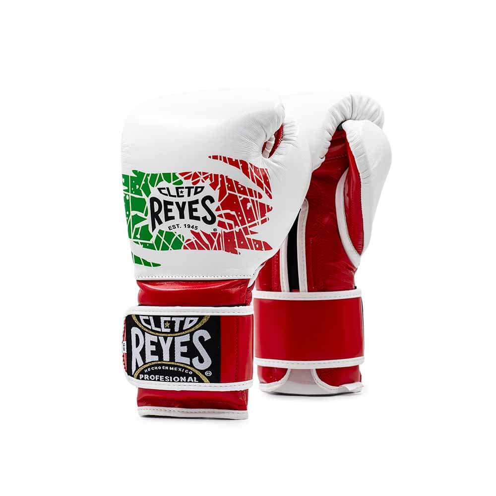 Cleto Reyes Boxing Gloves White/Red/Green Velcro 12oz