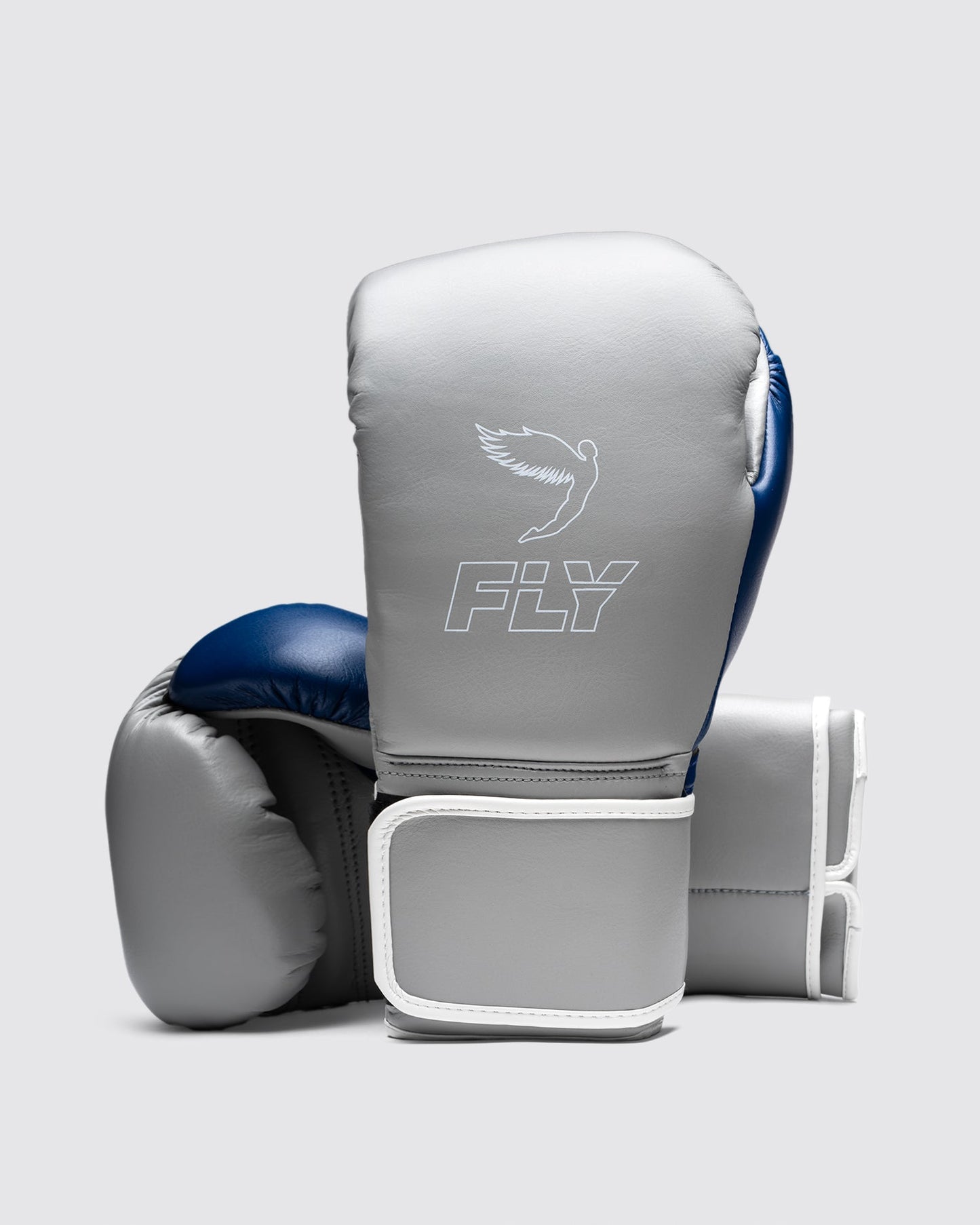 Fly Boxing Gloves Grey/Blue/White Sparring
