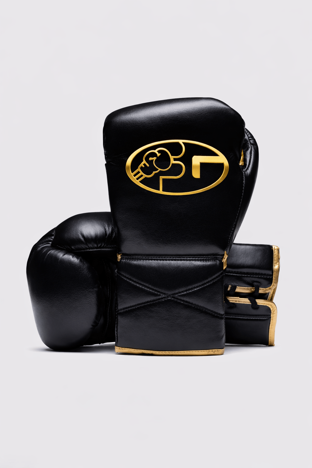 Fiest Winning Style Boxing Gloves Black/Gold Lace-Up 14oz