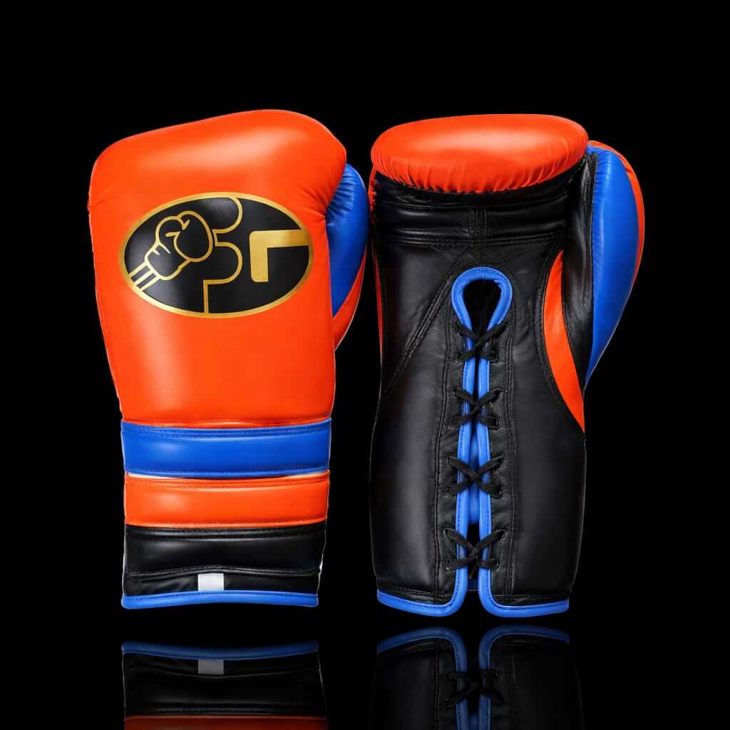 Fiest Winning Style Boxing Gloves Orange/Black/Blue Custom Fit