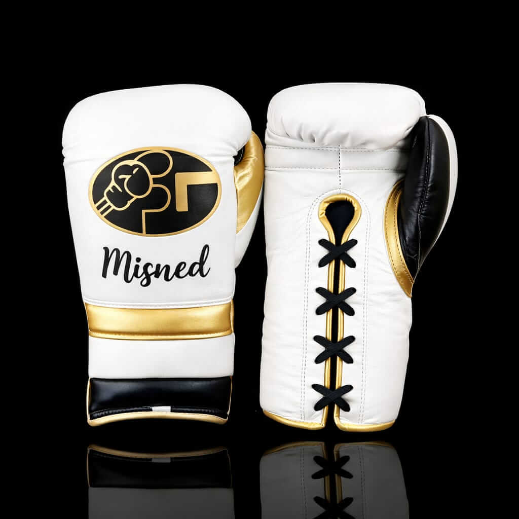 Fiest Winning Style Boxing Gloves White/Black/Gold Competition