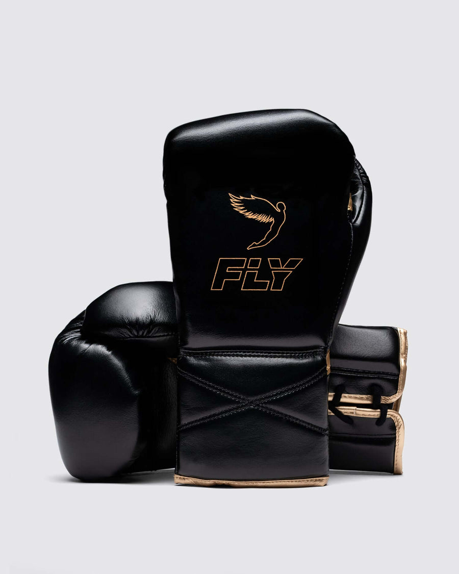Fly Boxing Gloves Black/Gold Heavy Bag