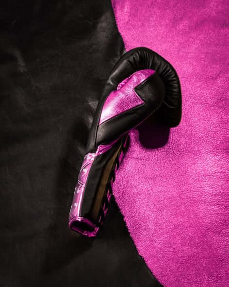 Fly Boxing Gloves Black/Purple Lace-Up 16oz