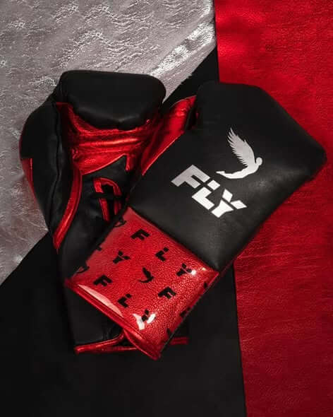 Fly Boxing Gloves Black/Red Fitness Boxing