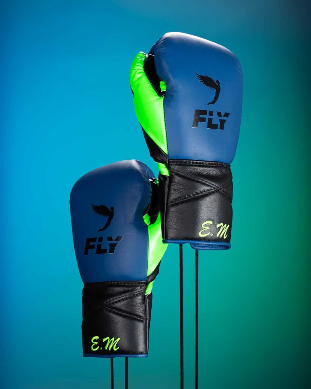 Fly Boxing Gloves Blue/Green/Black Custom Fit