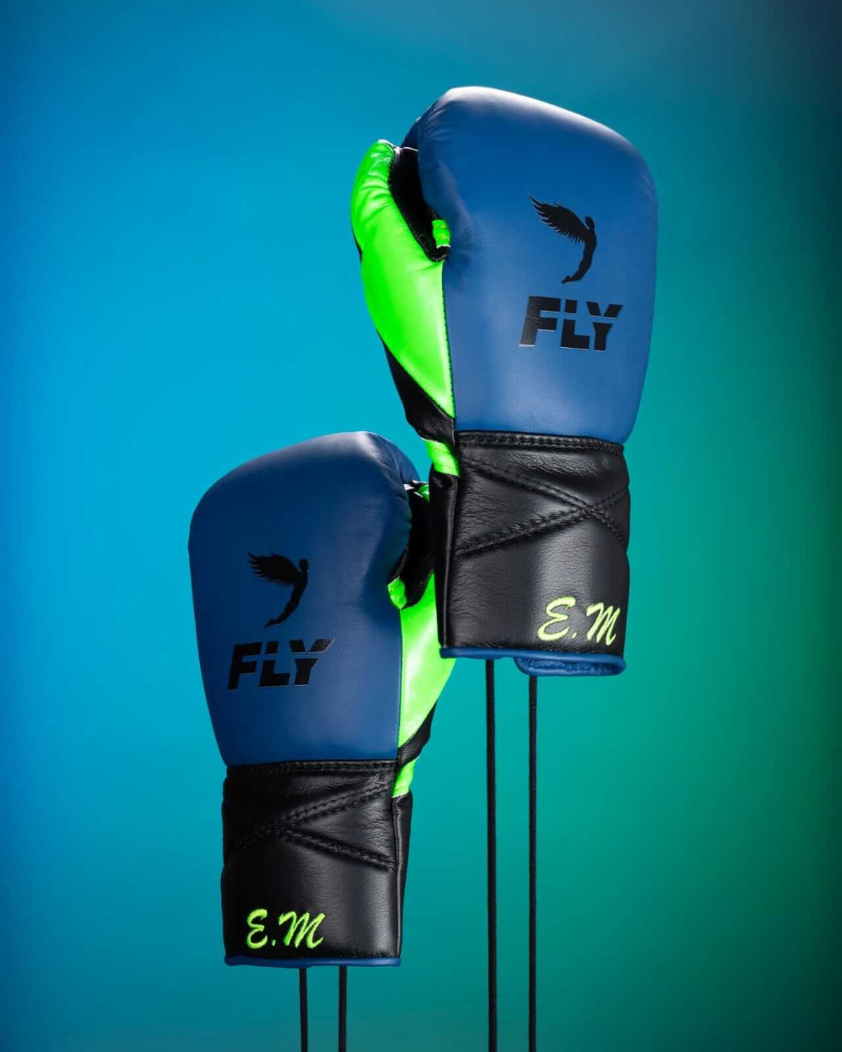 Fly Boxing Gloves Blue/Green/Black Custom Fit
