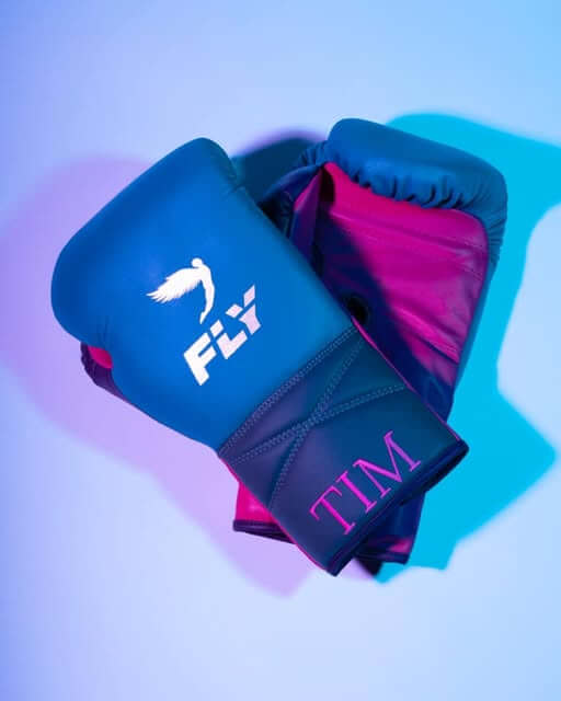 Fly Boxing Gloves Blue/Dark-Blue/Pink Boxing Training