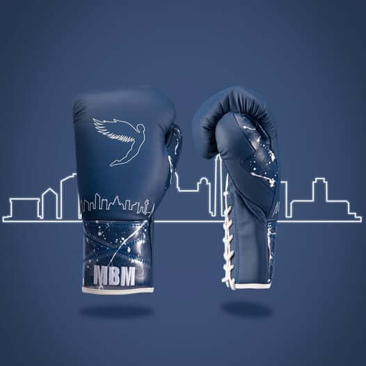 Fly Boxing Gloves Dark-Blue/White Heavy Bag