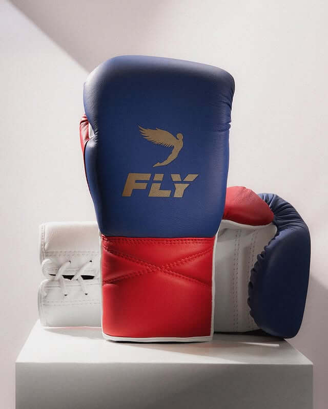 Fly Boxing Gloves Dark-Blue/White/Red Custom Fit