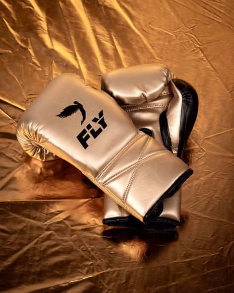 Fly Boxing Gloves Gold/Black Custom