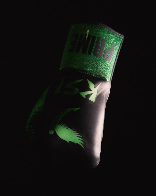 Fly Boxing Gloves Black/Green Sparring