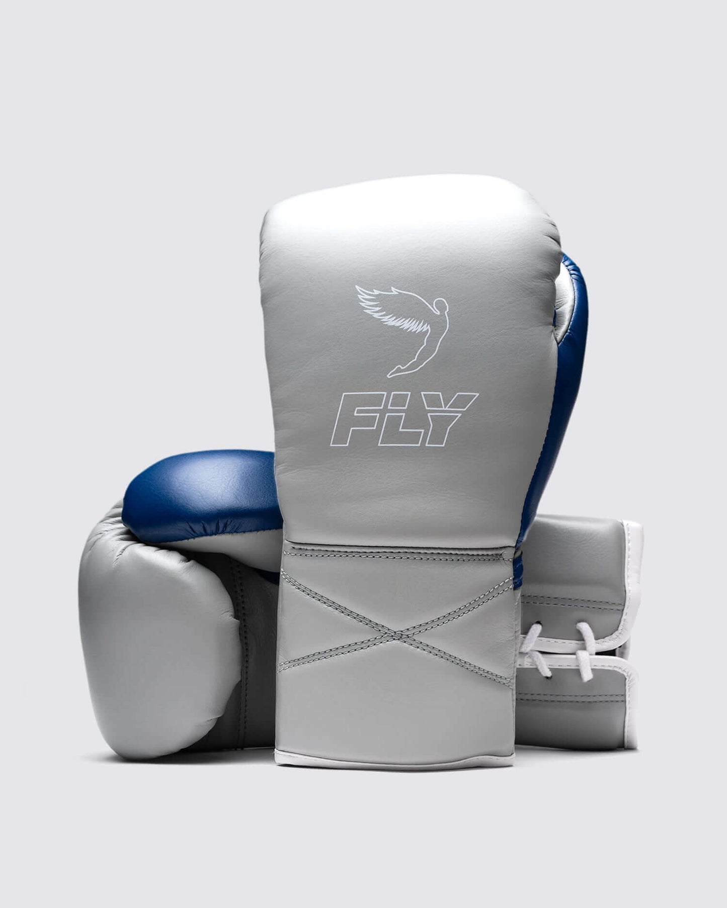 Fly Boxing Gloves Grey/Blue Boxing Training