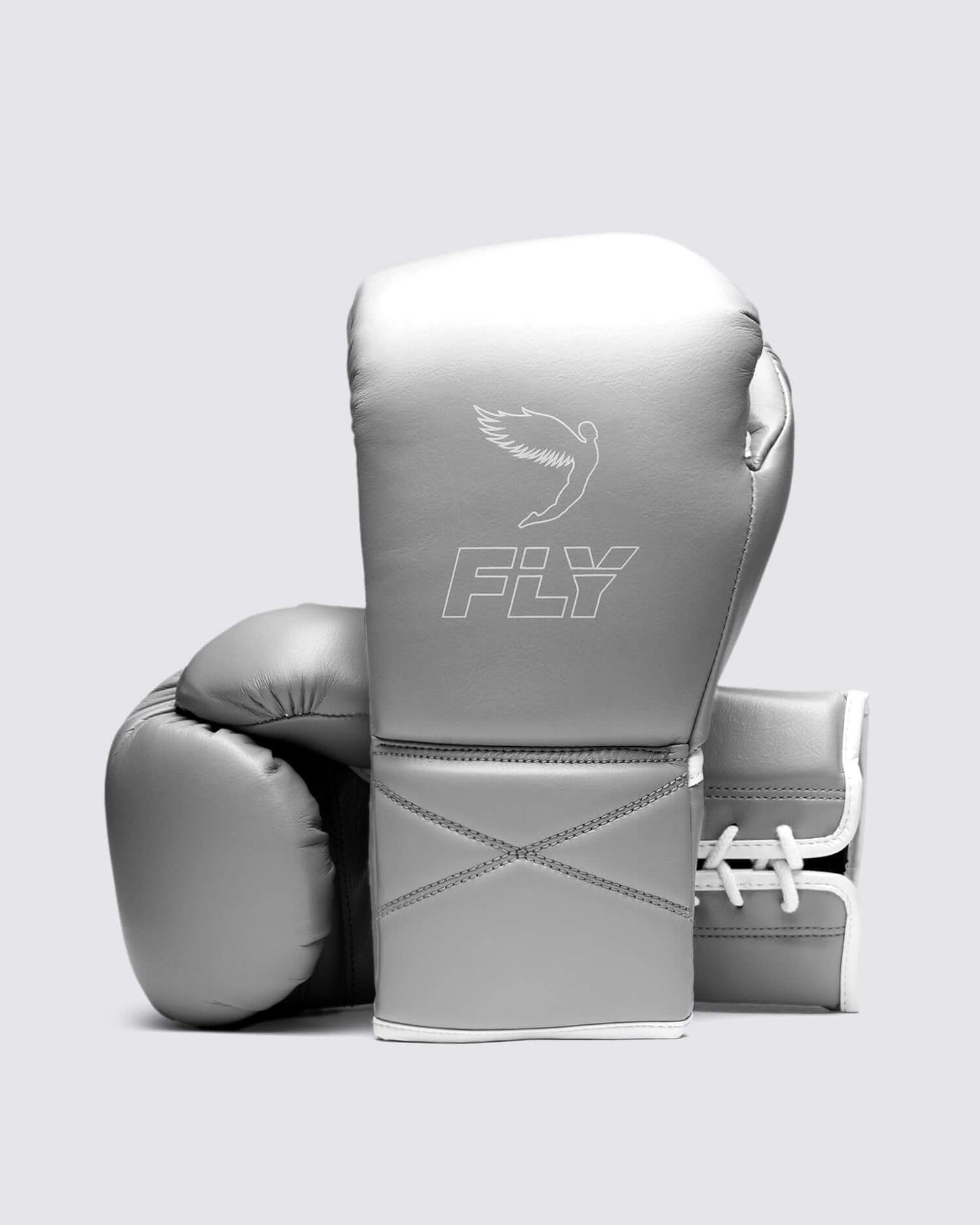 Fly Boxing Gloves Grey/White Fitness Boxing