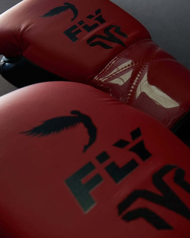 Fly Boxing Gloves Red/Black Sparring