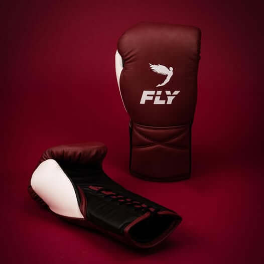 Fly Boxing Gloves Red/White/Black Fight Gear