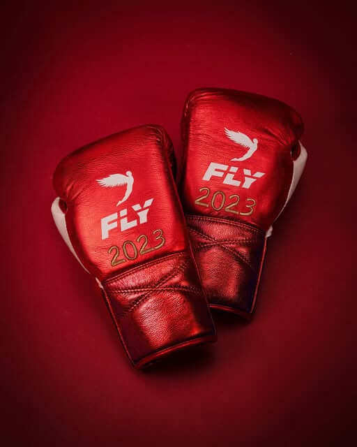 Fly Boxing Gloves Red/White Training