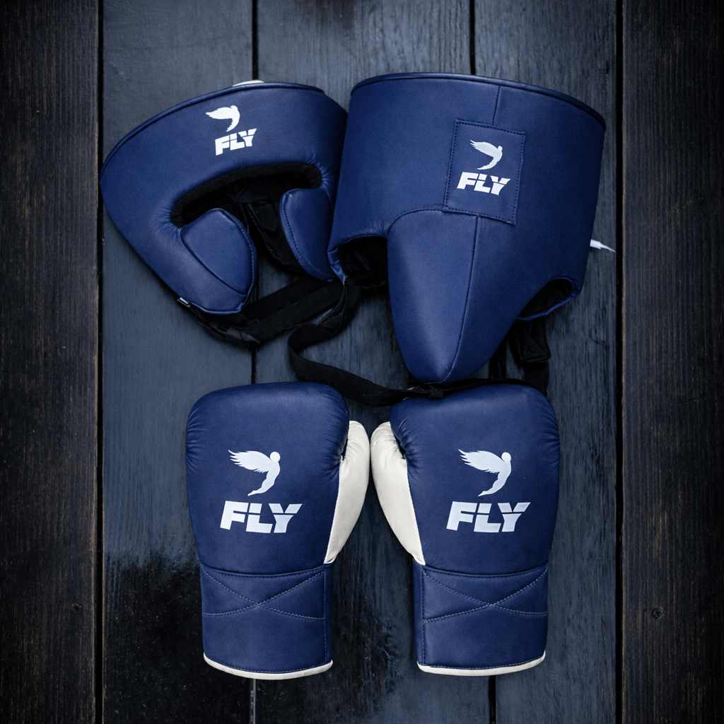 Fly Boxing Set Navy-Blue/White Custom Fit