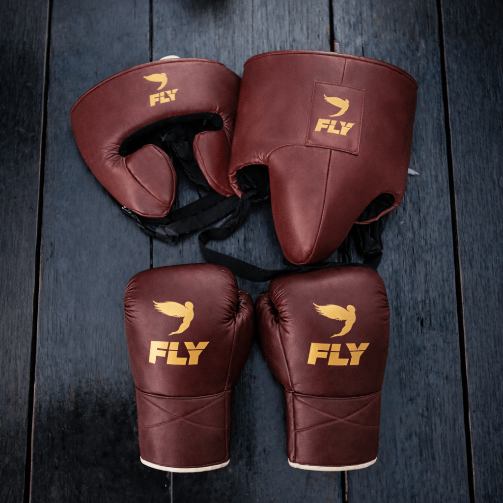 Fly Boxing Set Maroon Custom