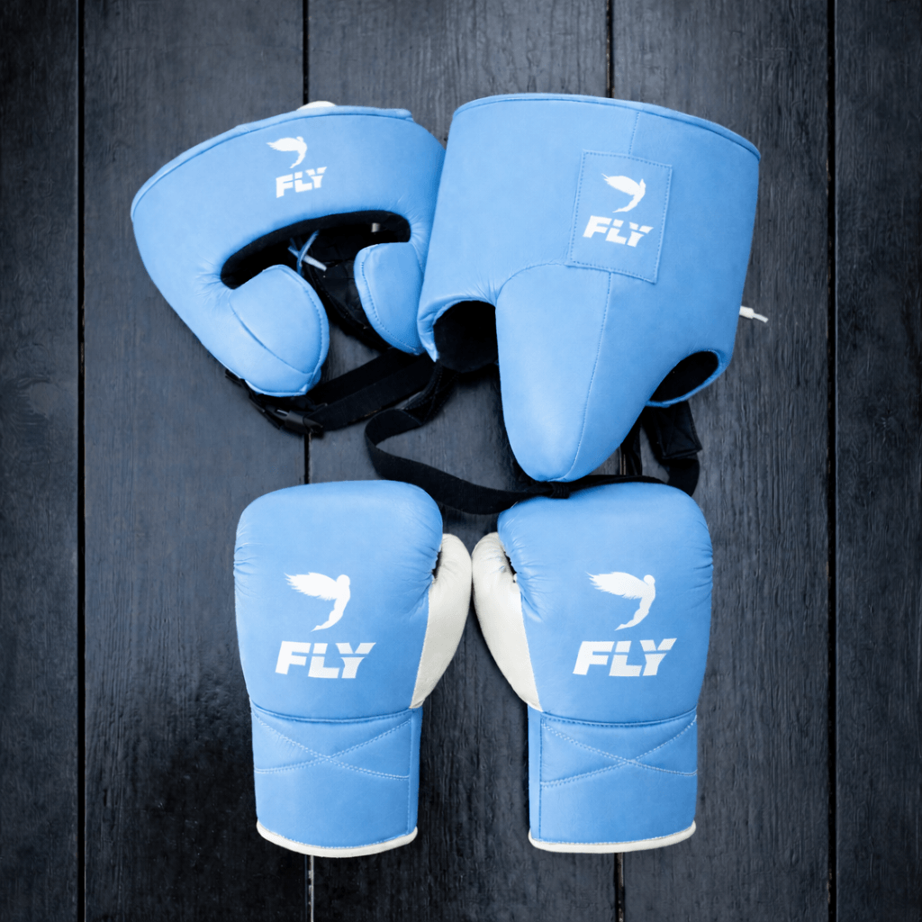 Fly Boxing Set Sky-Blue/White Fitness Boxing