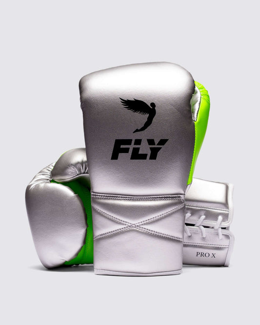 Fly Boxing Gloves Silver/Parrot Sparring