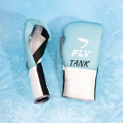 Fly Boxing Gloves Sky-Blue/White/Black Lace-Up
