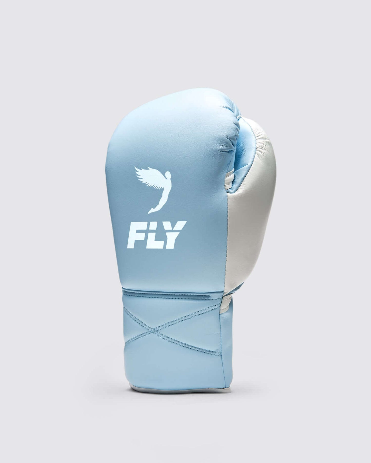 Fly Boxing Gloves Sky-Blue/White Lace-Up Training