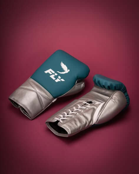 Fly Boxing Gloves Teal/Brown Fitness Boxing