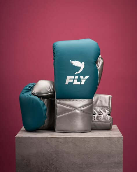Fly Boxing Gloves Teal/Brown Fitness Boxing
