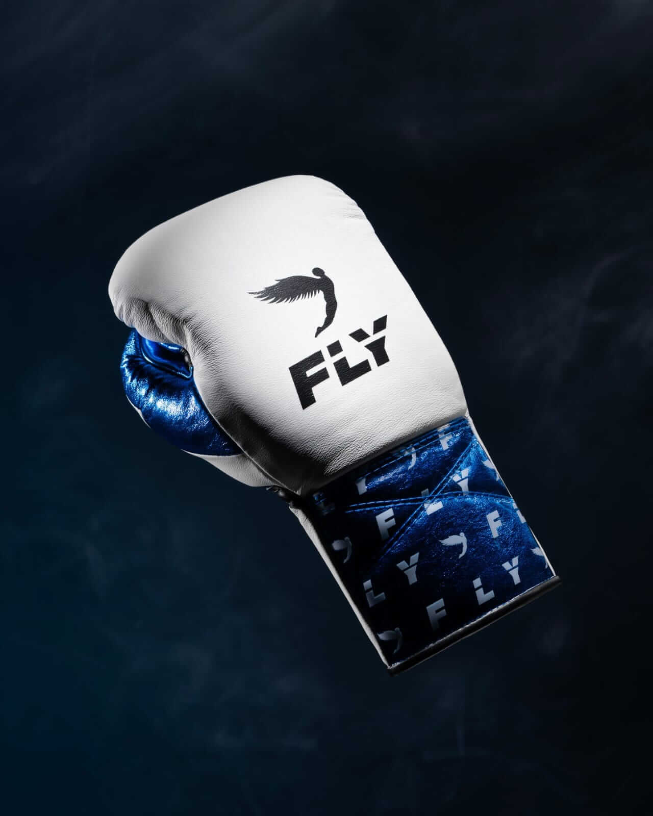 Fly Boxing Gloves White/Blue Boxing Training
