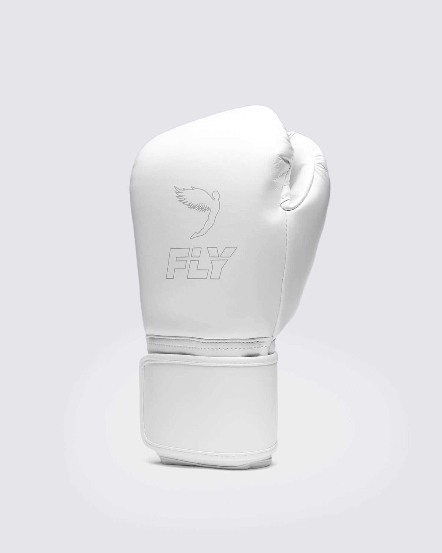 Fly Boxing Gloves White Velcro 14oz