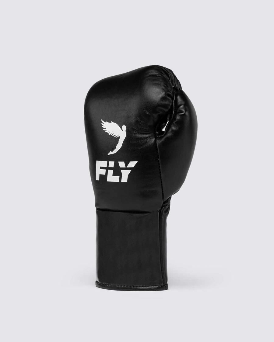 Fly Boxing Gloves Black/White Leather