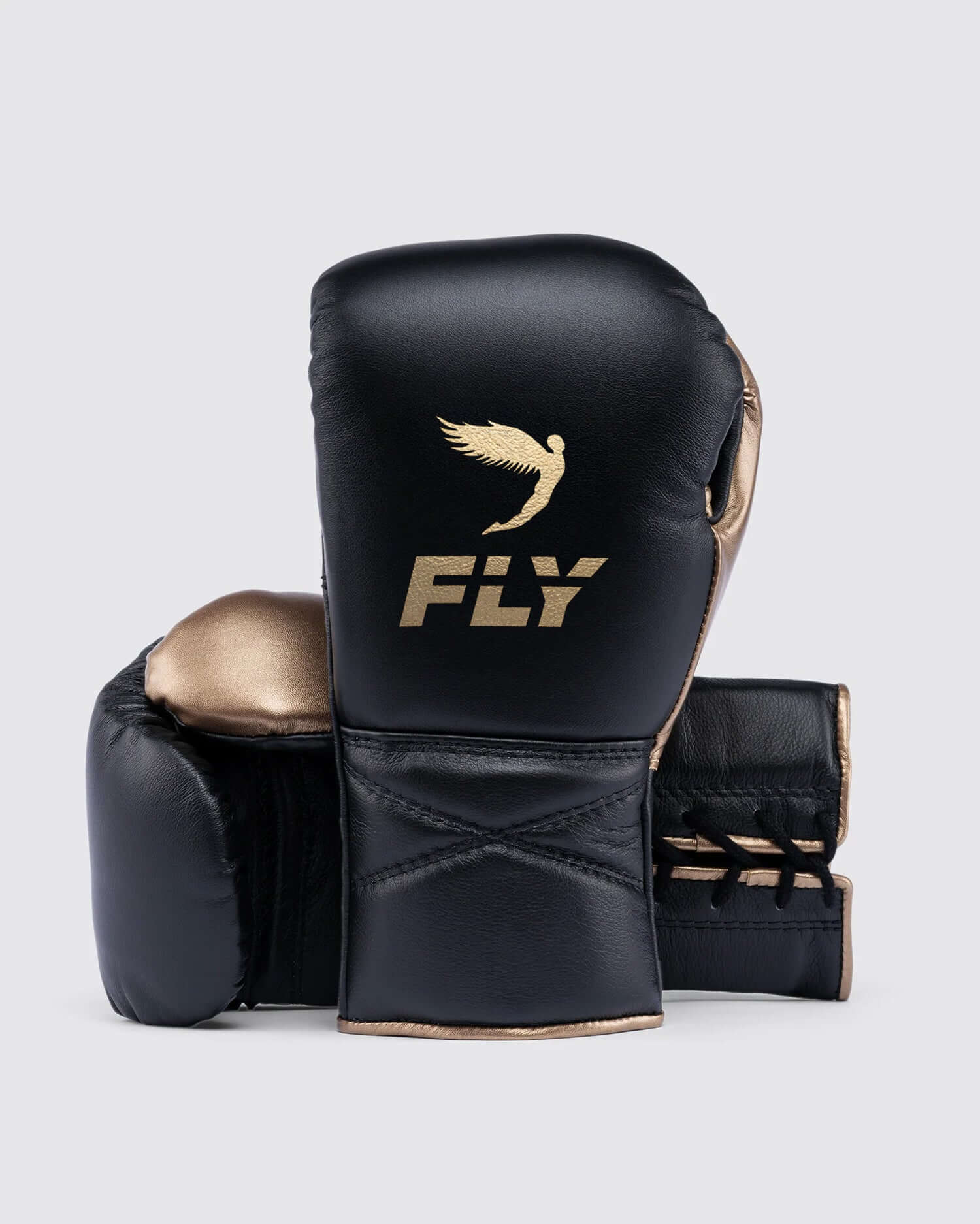 Fly Boxing Gloves Black/Gold Competition