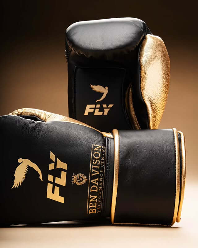Fly Boxing Gloves Black/Gold Custom Fit
