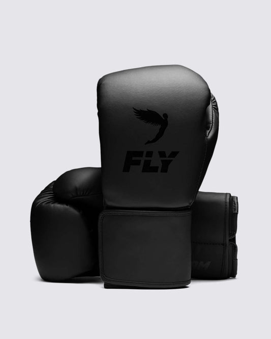 Fly Boxing Gloves Black Velcro 16oz