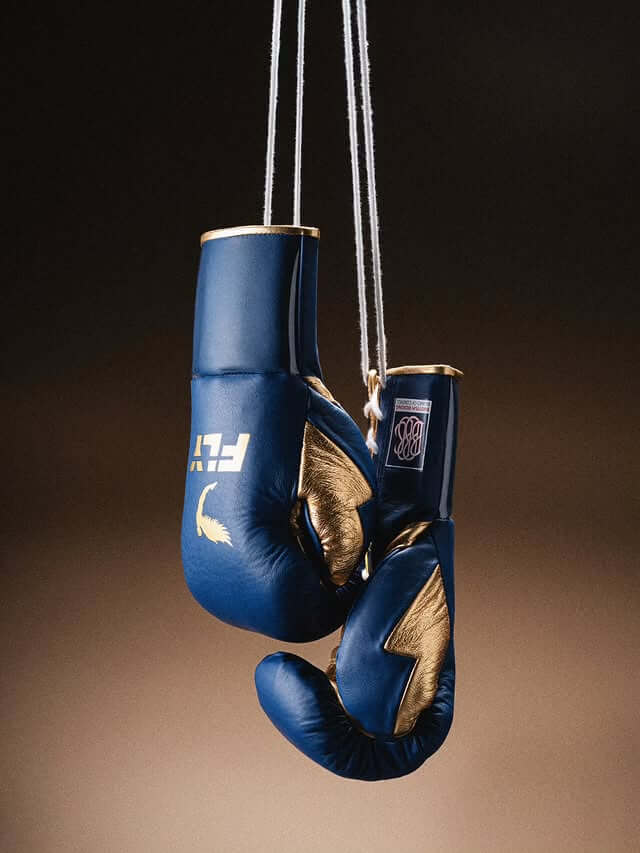 Fly Boxing Gloves Blue/Gold Boxing Training