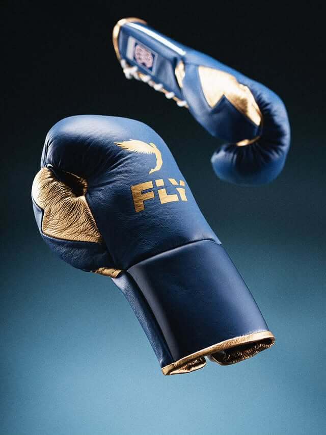 Fly Boxing Gloves Blue/Gold Boxing Training