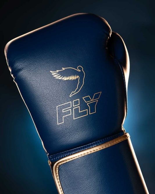 Fly Boxing Gloves Blue/Gold Velcro 16oz