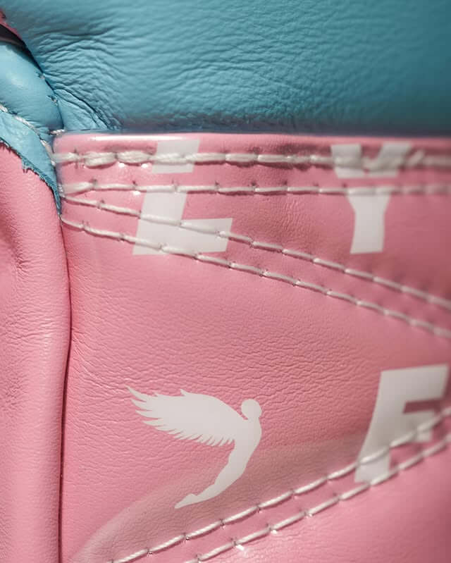 Fly Boxing Gloves Blue/Pink Lace-Up Training
